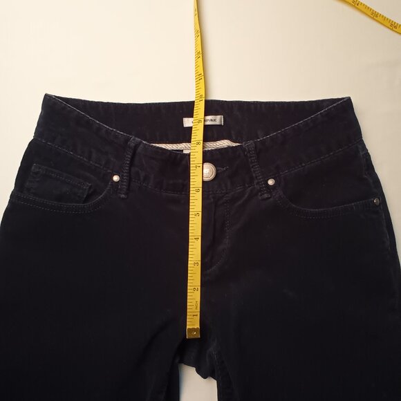 Banana Republic Corduroy Jeans Size 2 Low Rise Slim Leg Black Color - Picture 7 of 9